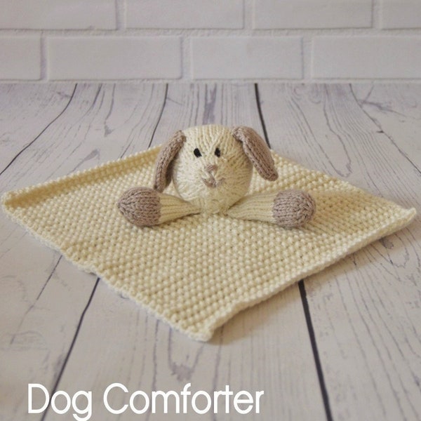 PDF KNITTING PATTERN - Dog Comforter Blanket Knitting Pattern Download Pdf. Baby Shower Gift for Newborn Babies. Girl Boy Knitted Soft Toy.