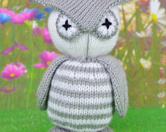 Owl Knitting Pattern Etsy