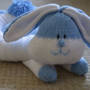 PDF KNITTING PATTERN Rabbit Snuggler Pet Bed Child's Cushion Knitting Pattern Download From Knitting by Post. Pdf download image 5