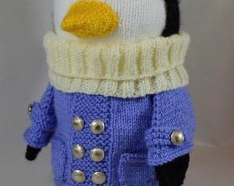 PDF KNITTING PATTERN - Traveling Penguin Soft Toy Knitting Pattern Download From Knitting by Post