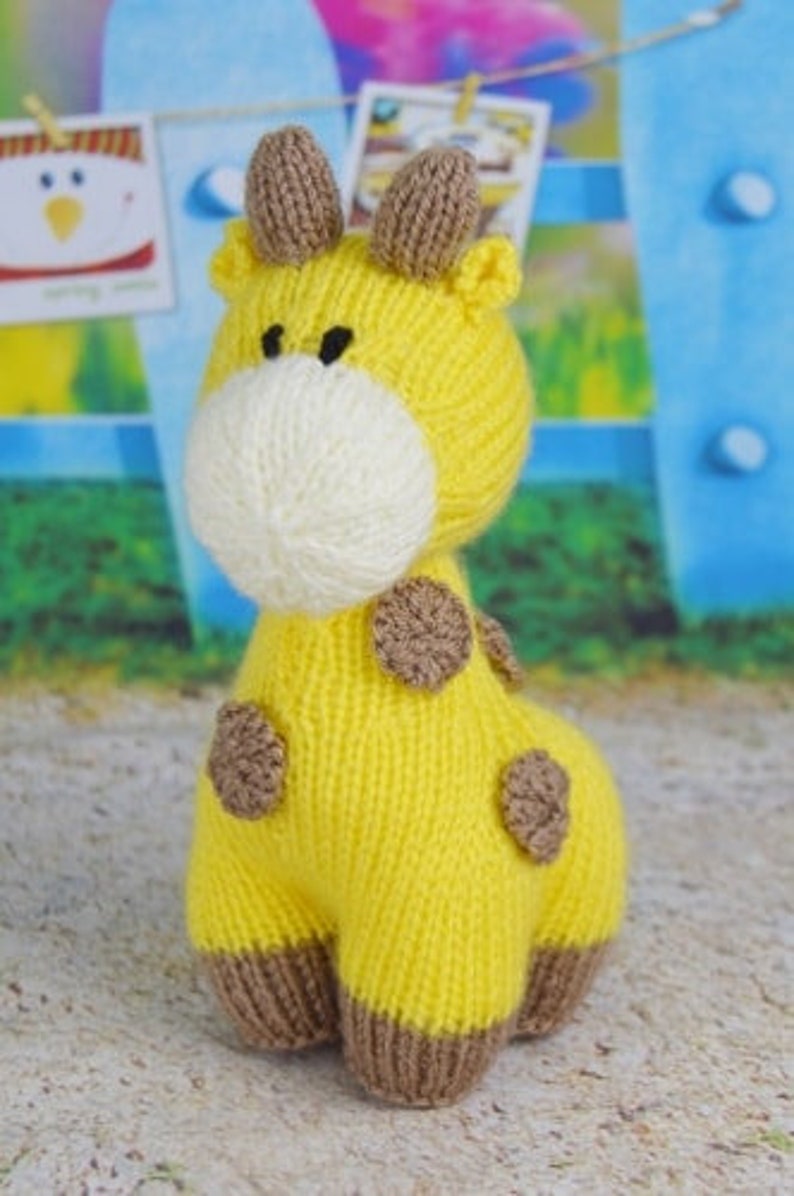 PDF KNITTING PATTERN Mini Raf Giraffe Knitting Pattern Etsy UK