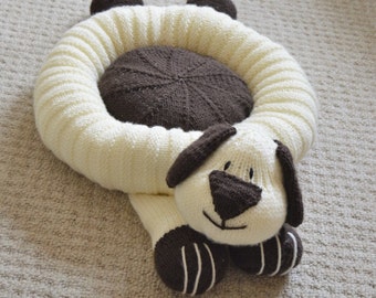 PDF KNITTING PATTERN - Doggy Snuggler Pet Bed (Child's Cushion) Knitting Pattern Download From Knitting by Post. Pdf download