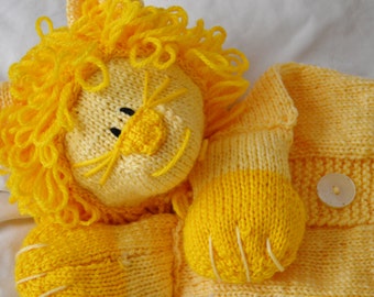 PDF KNITTING PATTERN - Lion Pyjama Case Knitting Pattern Download From Knitting by Post