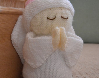 PDF KNITTING PATTERN - Angel Door Stop (Christmas) - Knitting Pattern Download From Knitting by Post