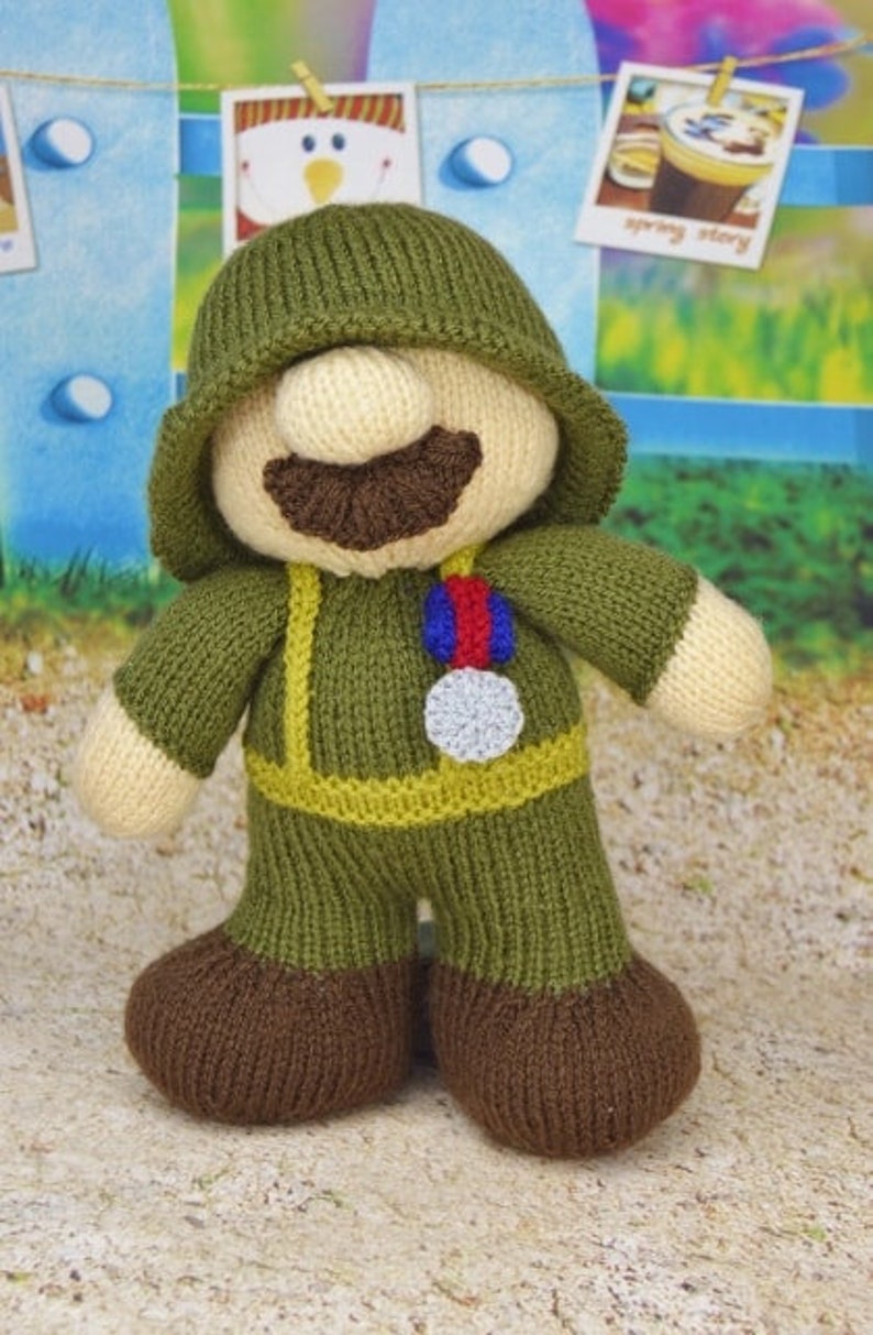 TOY KNITTING PATTERN Tommy the Soldier Knitting Pattern Etsy
