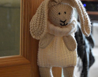 PDF KNITTING PATTERN - Bunny Baggles Gift Bag (Easter) - Knitting Pattern Download From Knitting by Post