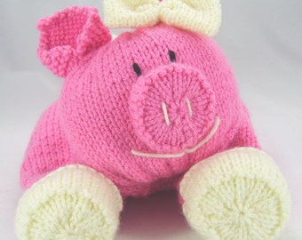 PDF KNITTING PATTERN - Pig Pyjama Case Knitting Pattern Download From Knitting by Post