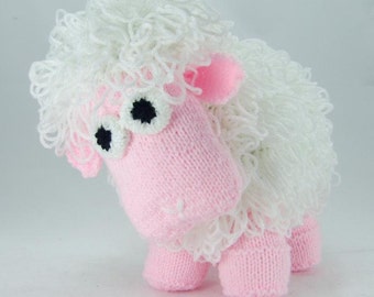 KNITTING PATTERN - Curly the Sheep Soft Toy Knitting Pattern Download From Knitting by Post