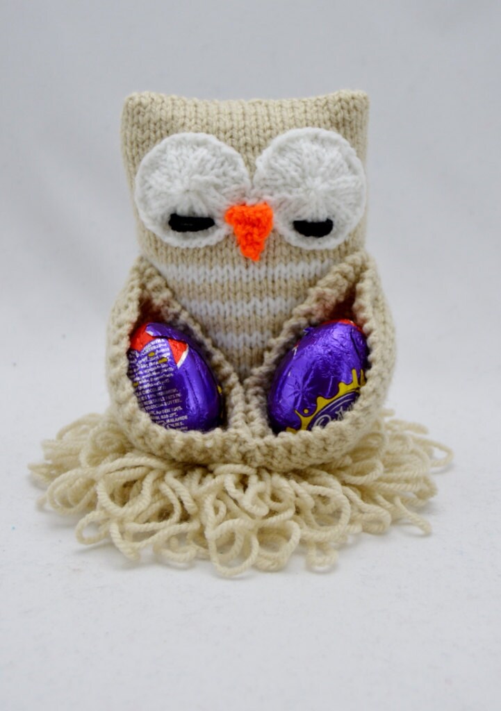 PDF KNITTING PATTERN Chocolate Egg Owl Easter Knitting Etsy