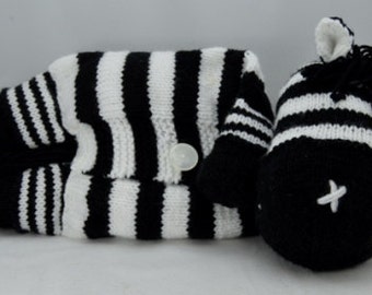 PDF KNITTING PATTERN - Zebra Pyjama Case Knitting Pattern Download From Knitting by Post