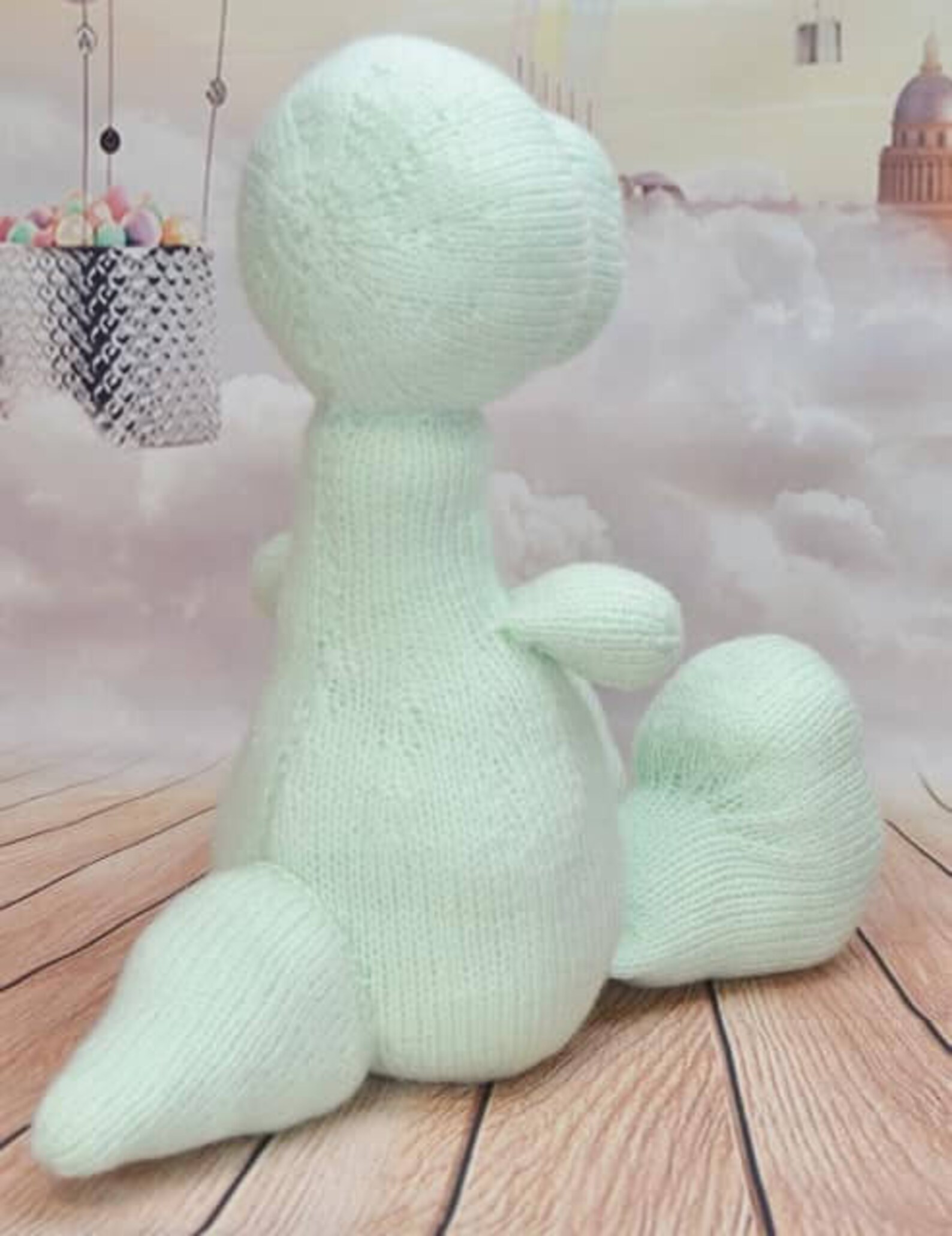 PDF KNITTING PATTERN Easy Knit Dinosaur Knitting Pattern Etsy UK