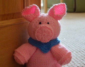 PDF KNITTING PATTERN - Pig doorstop Knitting Pattern Download From Knitting By Post