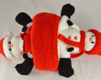 PDF KNITTING PATTERN - Santa and Snowman Topsy Dolly Knitting Pattern Download From Knitting by Post