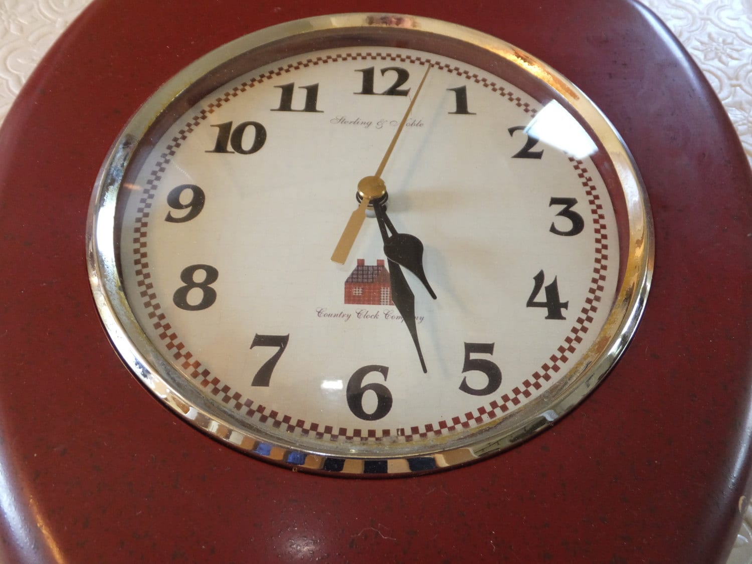 Apple Clock Sterling and Noble Country Clock Company Etsy