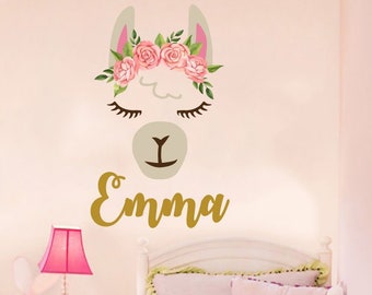 Llama Wall Decal Etsy