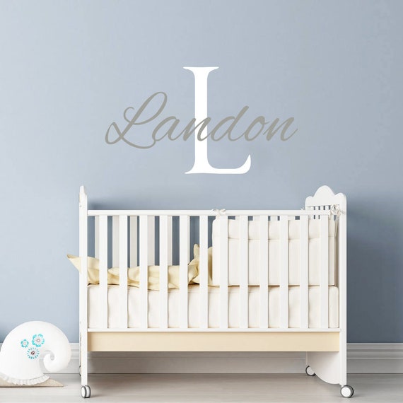 Personalized Boy Name Wall Decal Nursery Decor Baby Boy Wall Decal Boys Name Decals Name Decal Boys Room Decor Custom Name Sticker Vs40