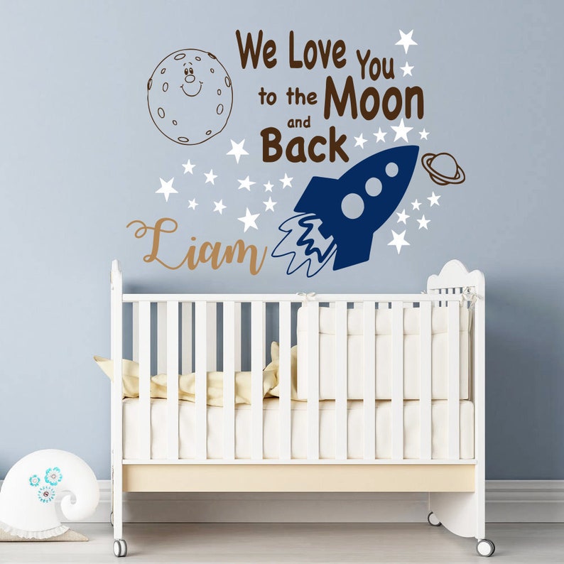 Custom Name Unicorn Wall Sticker Decal Personalised Nursery