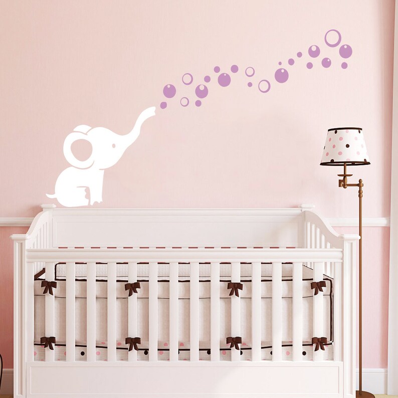 Elephant Nursery Wall Decals Vinyl Sticker Nursery Elephant Etsy