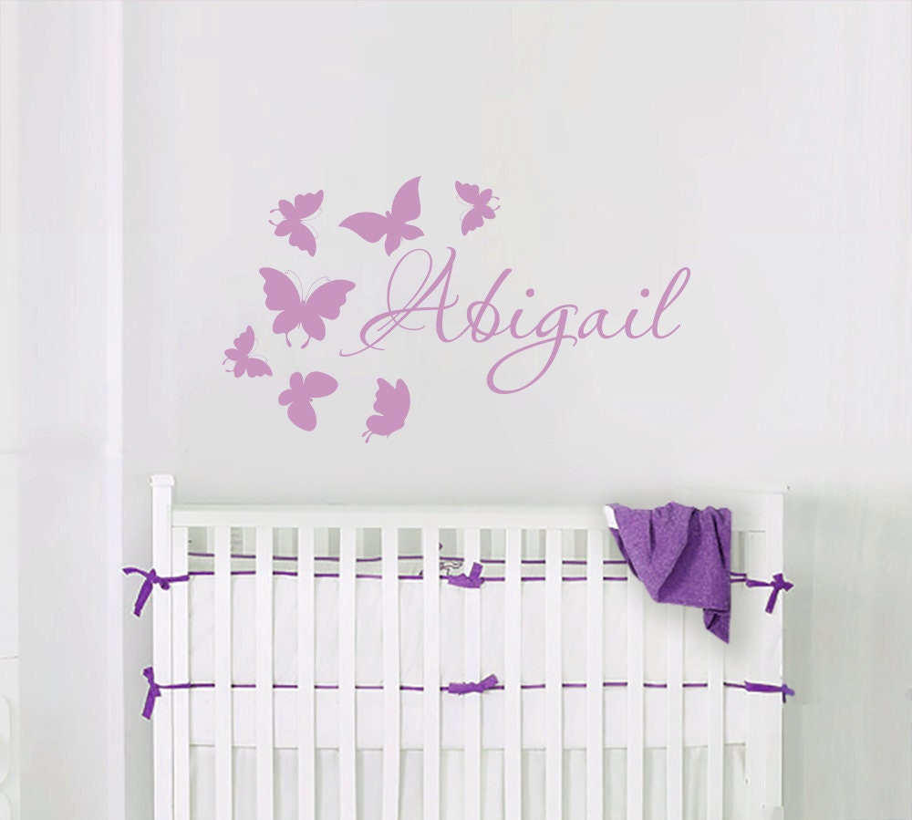Girls Name Wall Decal. Personalized Name Wall Decal. Etsy