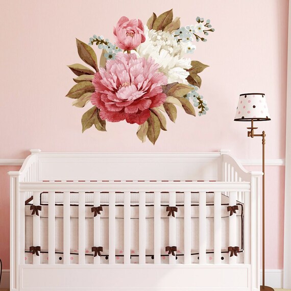peony wall decal nursery