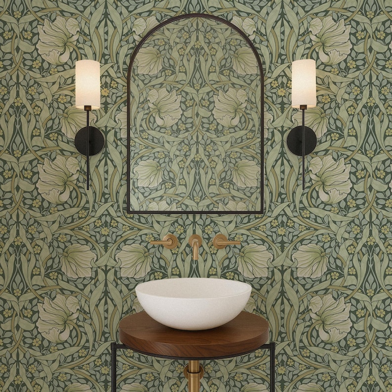 A closer look at Botanical Apartment Renovation With Green Walls
