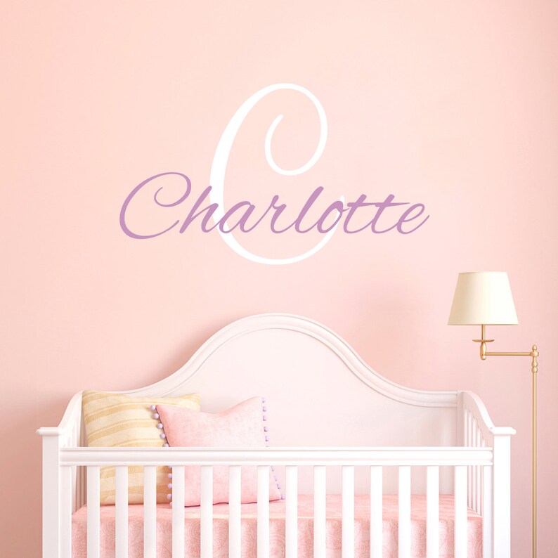 Personalized Name Wall Decal Girl / Baby Girl Name Nursery Etsy