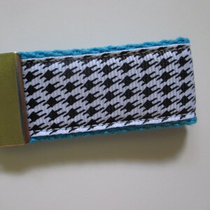 Houndstooth Mini Key Fob