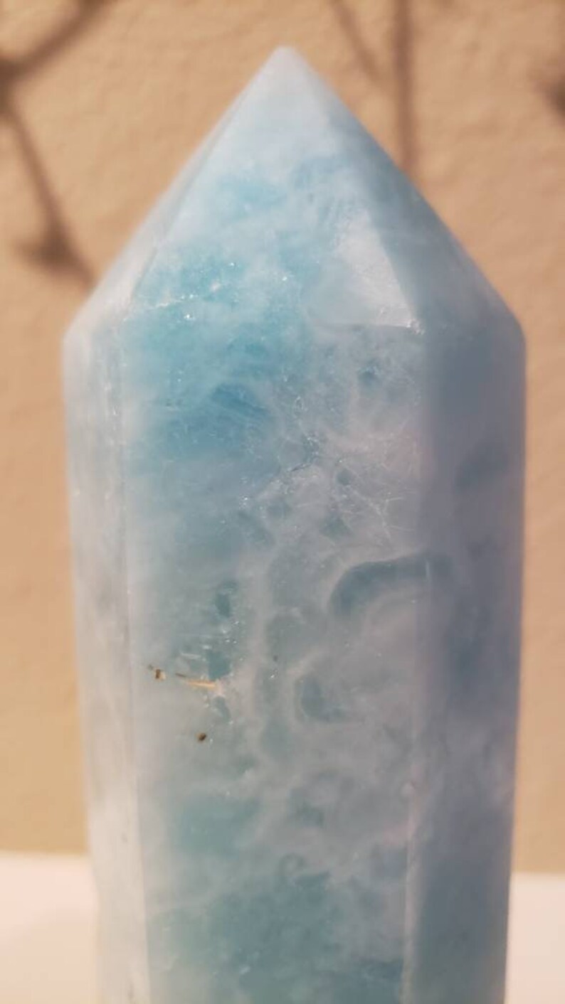 Blue Aragonite Healing Crystal Tower 86 Etsy