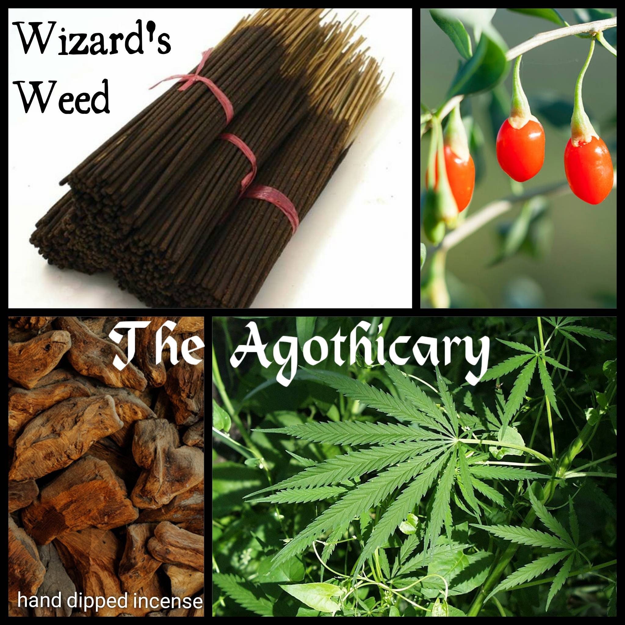 Wizard's Weed handdipped incense Etsy
