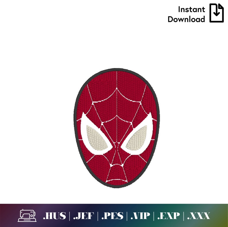Instant Download Spider Mask 2x2.5 Inch Machine Embroidery Digital File Pattern Machine Embroidery Design Embroidery Designs