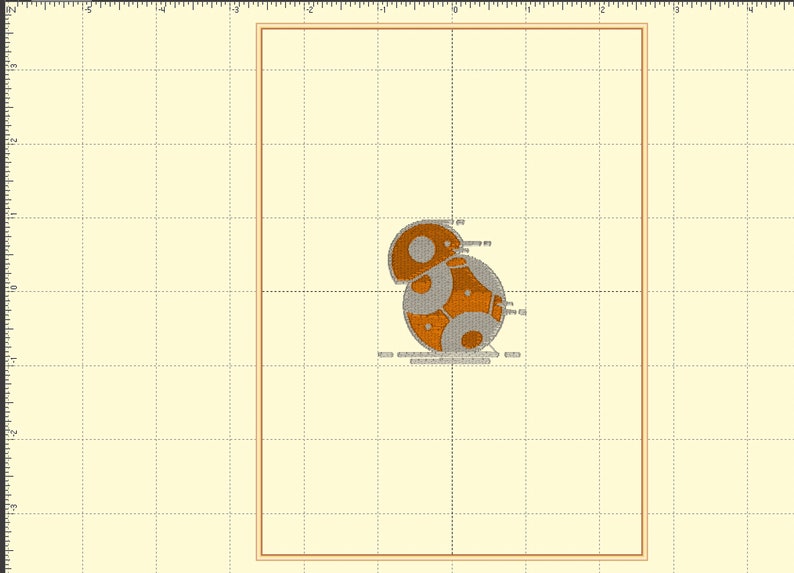 Embroidery Designs Orange Droid 2x2 Inch Machine Embroidery Design Digital File Pattern Machine Embroidery Design Instant Download