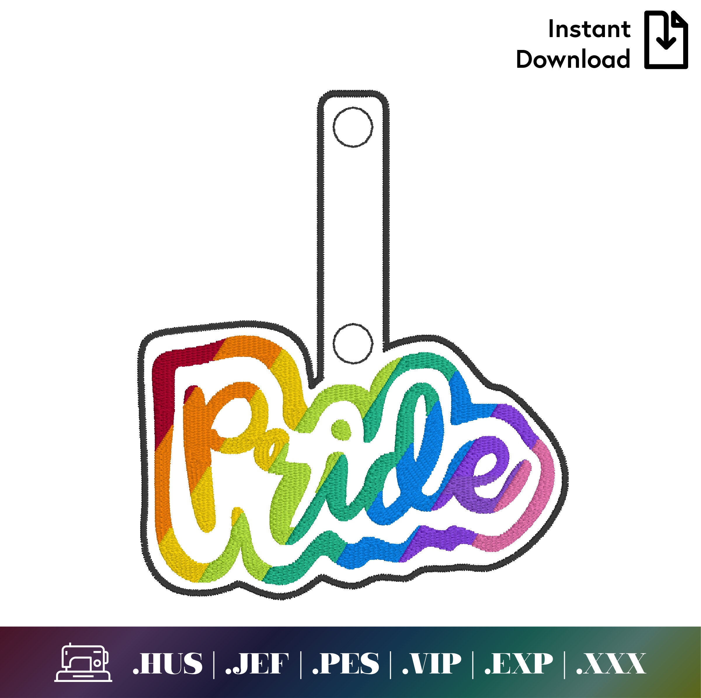 Pride Lgbtqia Cursive Typography Ith Key Fob Keychain Etsy