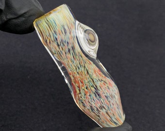 Spirit Fire//Small Thick Heady Glass Chillum Pipe