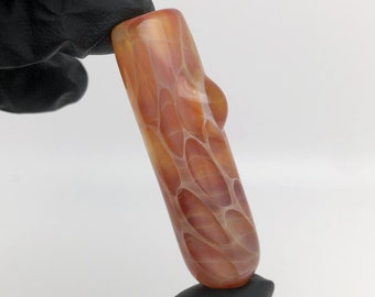 Small Thick Heady Dragon Scale Honeycomb Glass Chillum Pipe One Hitter//Discreet Pocket Travel Pipe