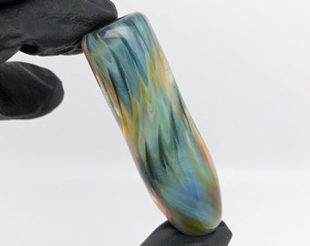 Small Thick Heady Glittering Sparkling Glass Chillum Pipe//Discreet Pocket Travel Pipe