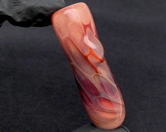 Small Thick Heady Dragon Scale Honeycomb Glass Chillum Pipe One Hitter//Discreet Pocket Travel Pipe
