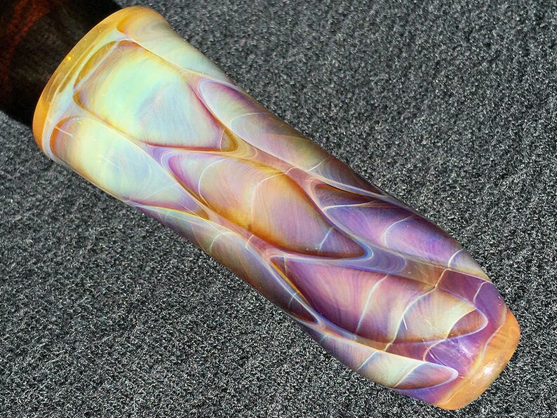 Totem of Shifting Realities Thick Heady Colorful Discreet Handblown Honeycomb Glass Chillum Pipe Glass Chillum Pocket Pipe