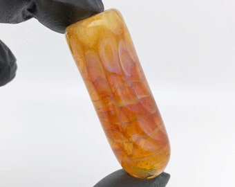 SMALL Thick Heady Dragon Scale Honeycomb Glass Chillum Pipe One Hitter//Discreet Pocket Travel Pipe