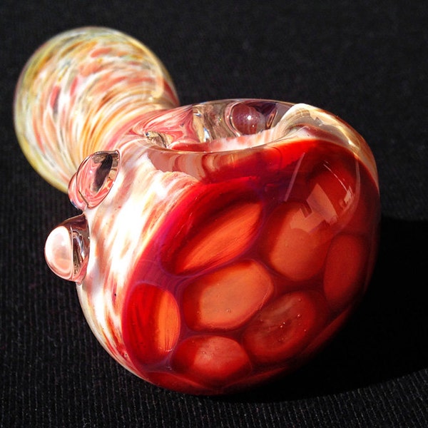 Thick Glass Colorchanging Pipe with Honeycomb - Sierra Sunrise