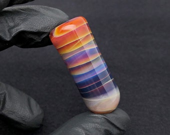 SMALL Thick Heady Glass Chillum Pipe One Hitter//Discreet Pocket Travel Pipe