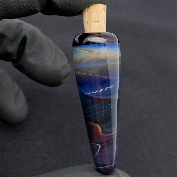 Star Trails//Small cosmic deep space apothecary magic potion bottle stash jar vial
