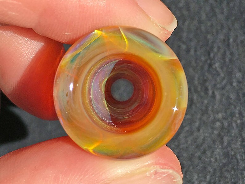 Totem of Shifting Realities Thick Heady Colorful Discreet Handblown Honeycomb Glass Chillum Pipe Glass Chillum Pocket Pipe
