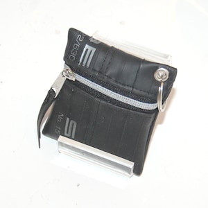 Upcycling Minitäschchen als Schlüsselanhänger, coin Täschchen, Fahrradschlauch recycling