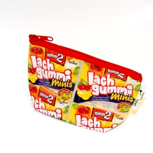 upcycling Mäppchen, Utensilo, Lachgummi minis "S"