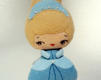Felt Birch Doll Ornament #2 Embroidered Wool Felt Art Doll Nature Inspired Handmade Ornament *Ready to Ship