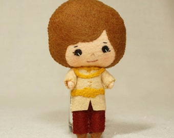 Fairy Tale Prince Charming Doll, Embroidered Wool Felt Art Doll, Handmade Collectible Doll, Gift for Kids *Ready to Ship