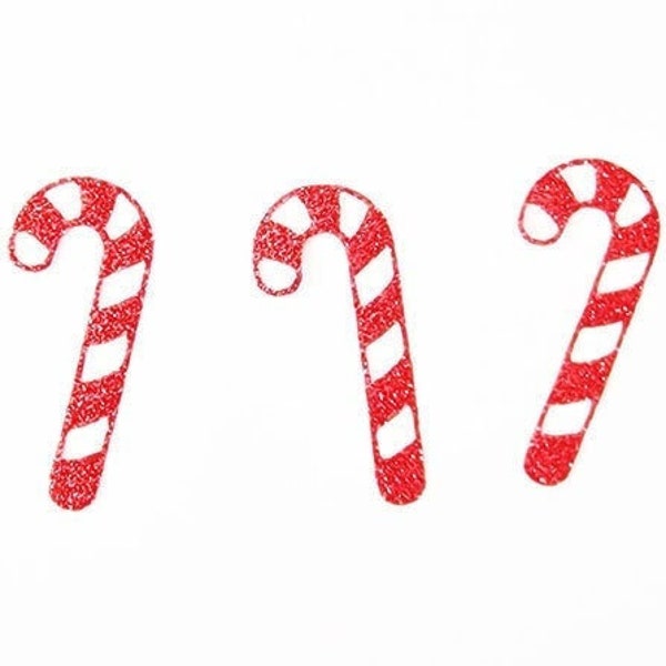 Red glitter candy cane fabric iron on tshirt transfer patch 2 inch vinyl hotfix applique patch decal christmas holiday stocking decoration