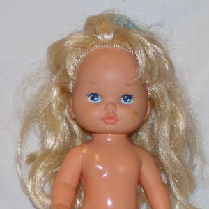 Mattel 1988 Lil Miss Magic Hair Doll Vtg 12&quot; Heart on Cheek Blonde