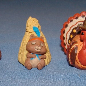 mini, miniature, thanksgiving, Decor, Decorations, Acorn, Salt and Pepper,, Pilgrim, Turkey, Hallmark