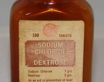 Sodium Chloride and Dextrose American Pharmaceutical Co Empty Amber Bottle Glass